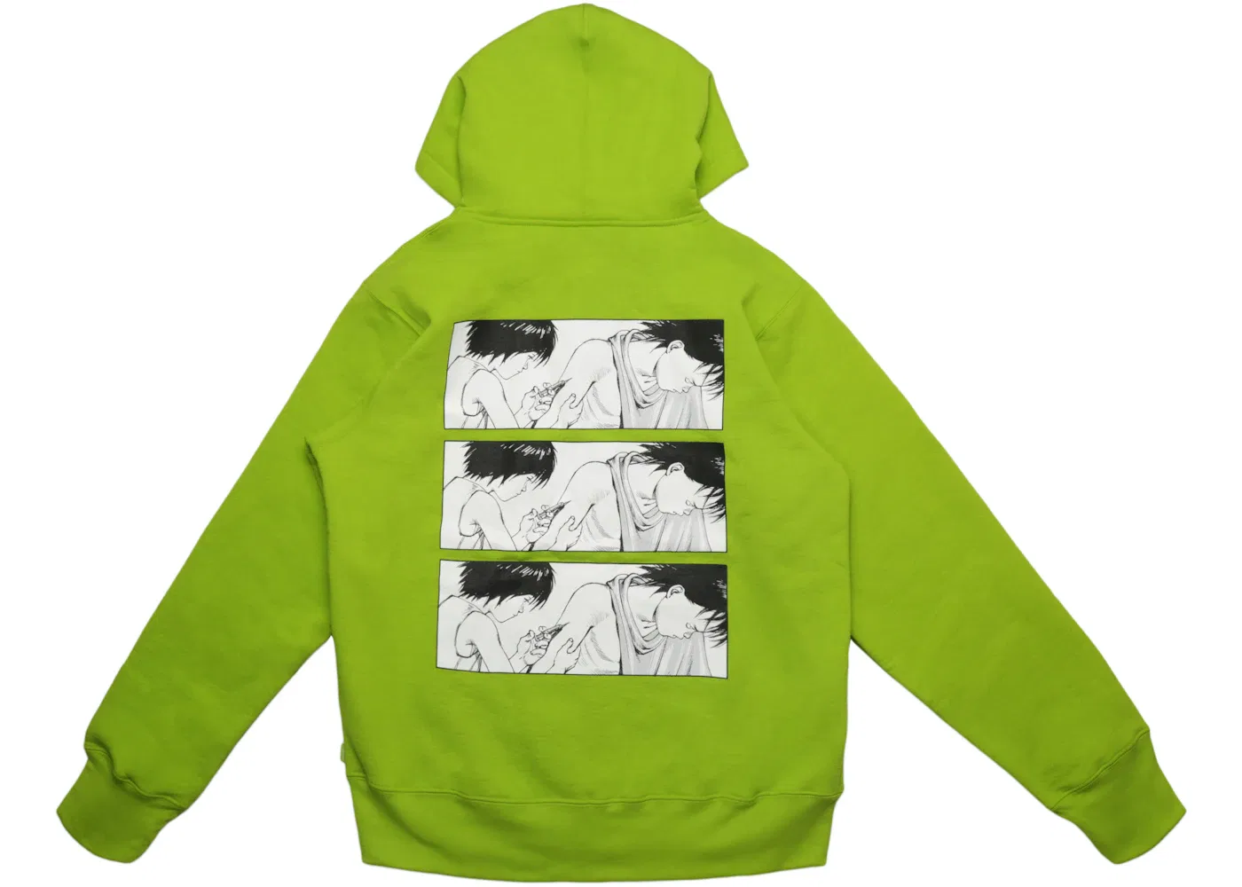 Мужской свитшот на молнии с принтом Supreme AKIRA Syringe Lime, Lime — фото 2