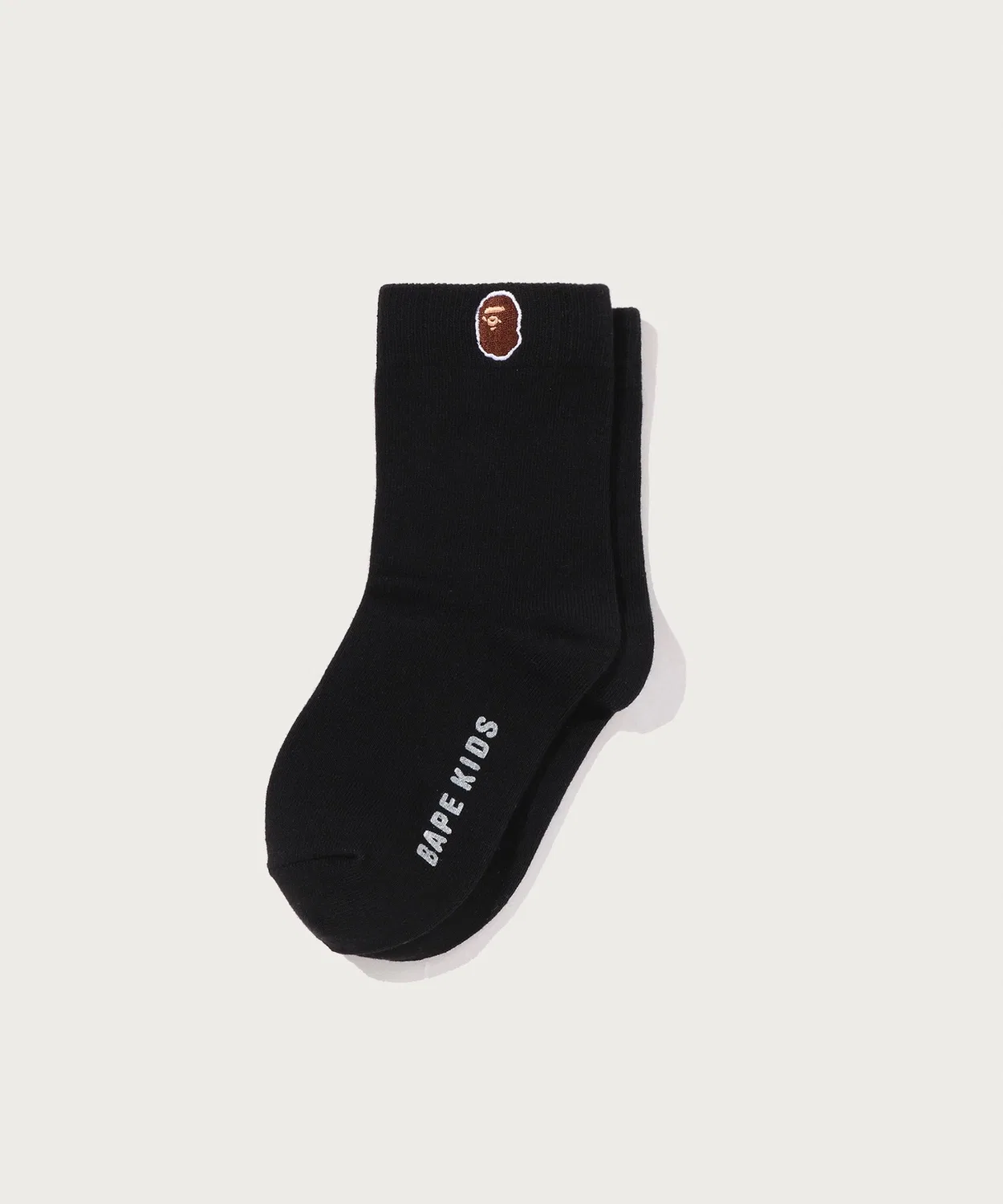 Детские носки с вышивкой APE HEAD A BATHING APE, Black