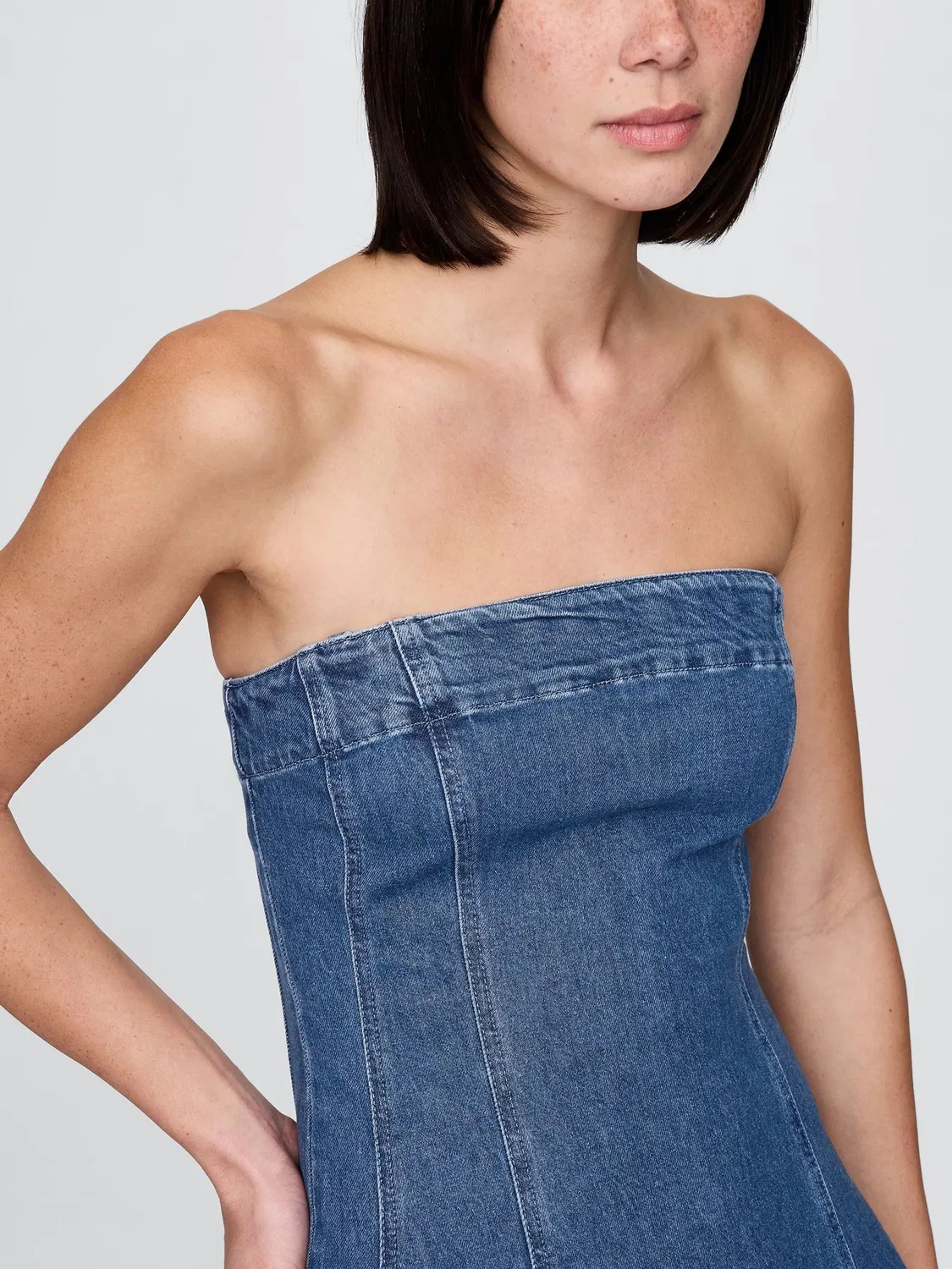 Платье-миди джинсовое Gap Medium Wash — фото 4