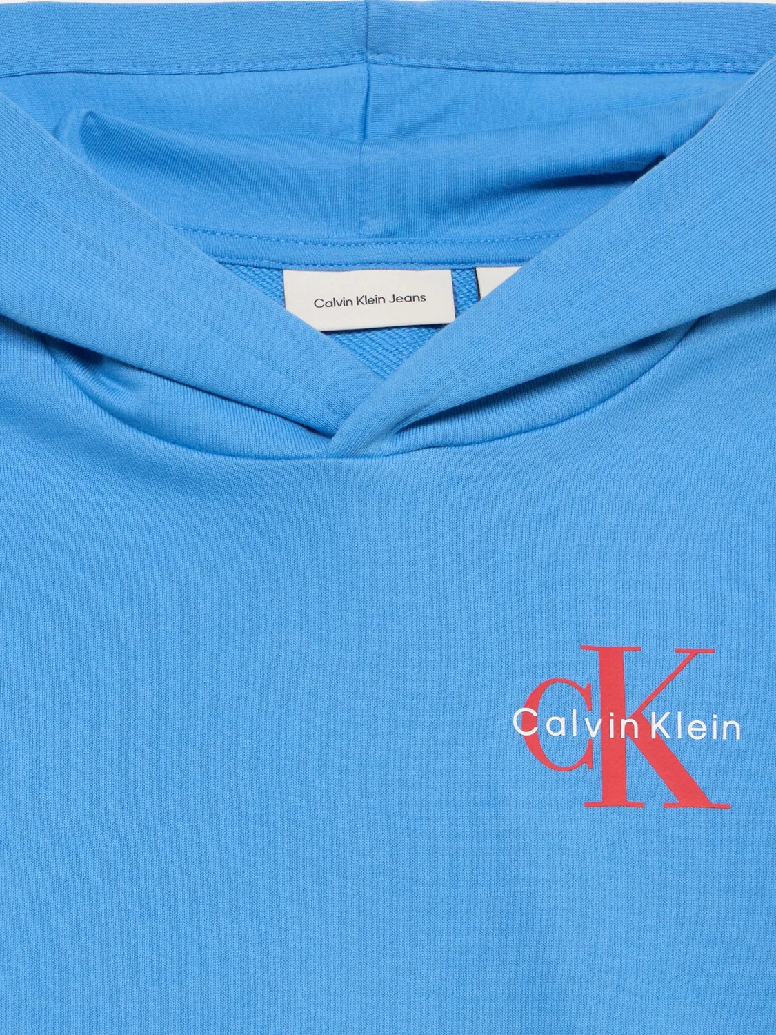 Джинсовая толстовка Calvin Klein Jeans небесно-голубого цвета — фото 3