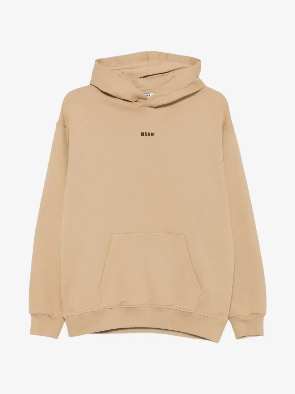 Худи из хлопка с логотипом MSGM Kids, бежевый