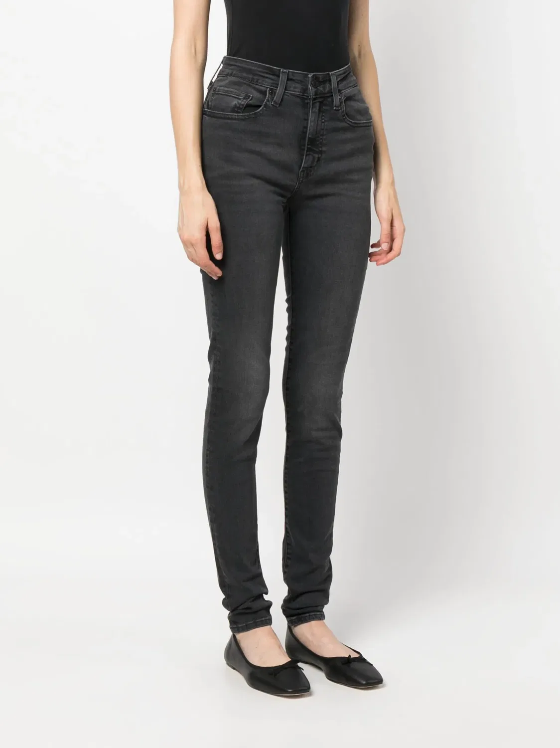 Джинсы 720 High-Rise Super Skinny Levi's, черный — фото 2