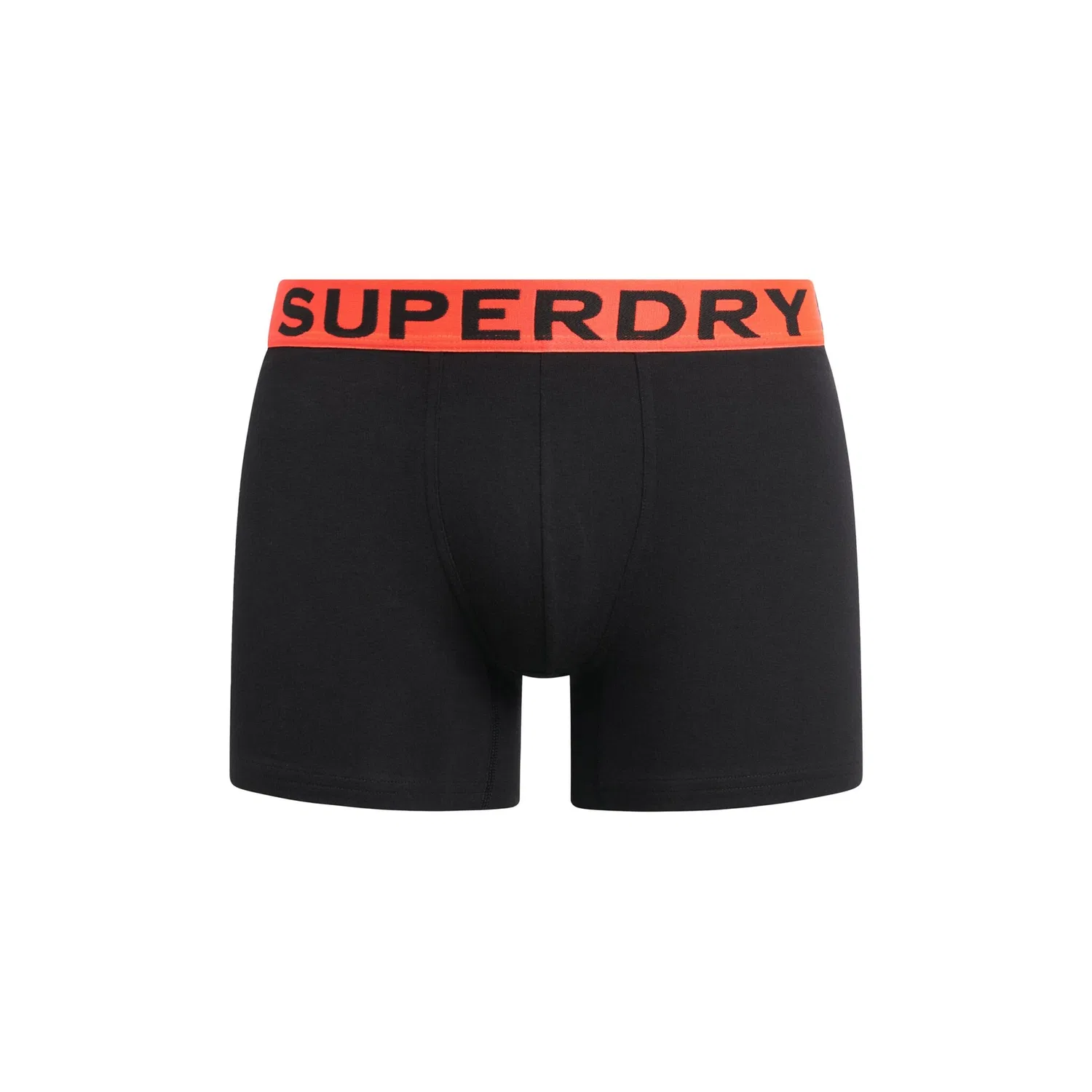 Мужские боксеры из хлопка с эластаном Superdry, Black/Orange — фото 3
