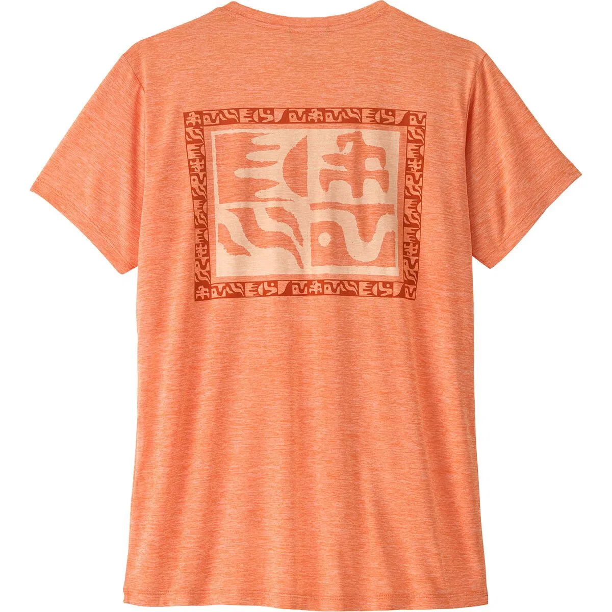 Женская футболка с коротким рукавом с принтом Capilene Cool Mother Rays Daily Shirt Patagonia, Peach Sherbet