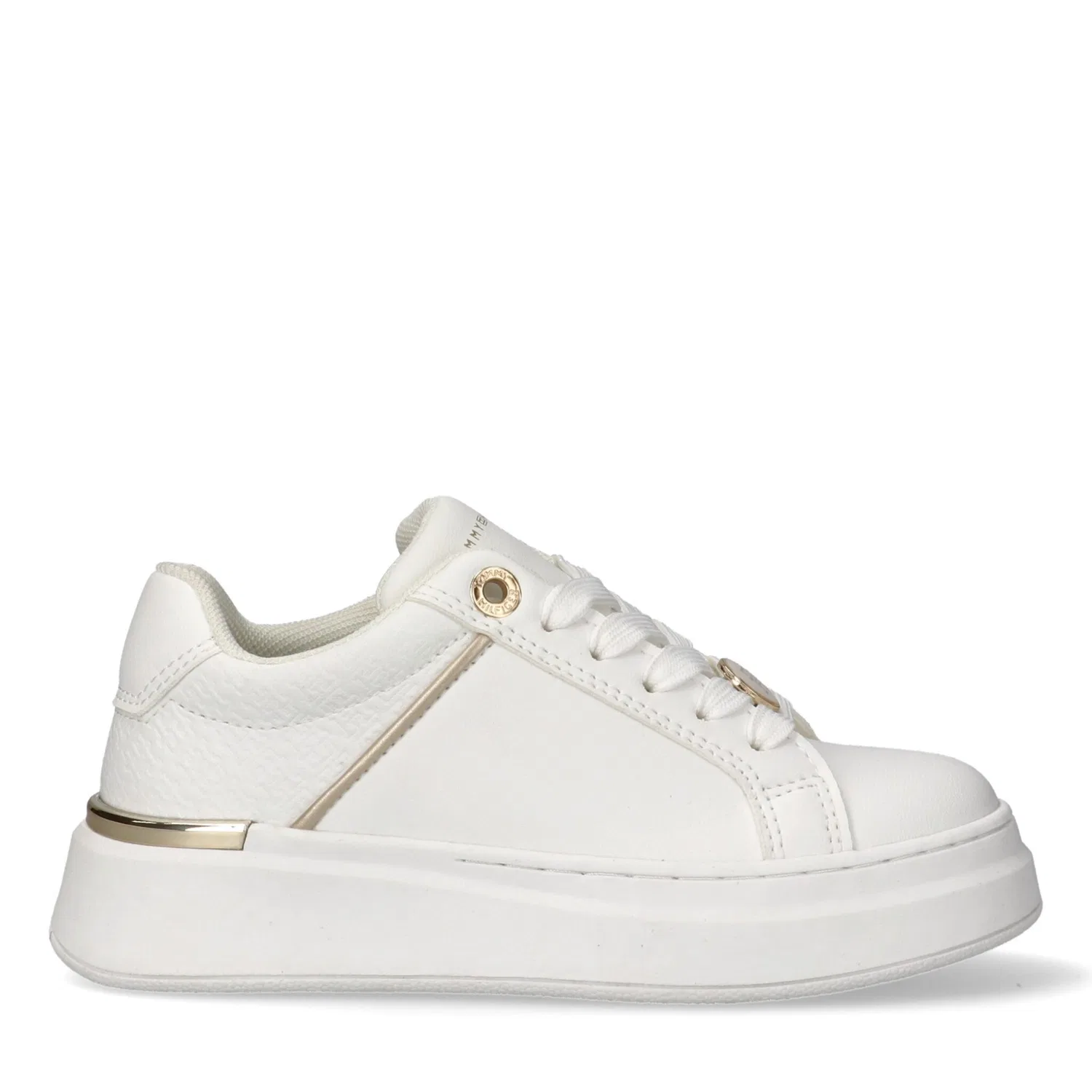 Детские текстильные кроссовки с логотипом Tommy Hilfiger, White — фото 3