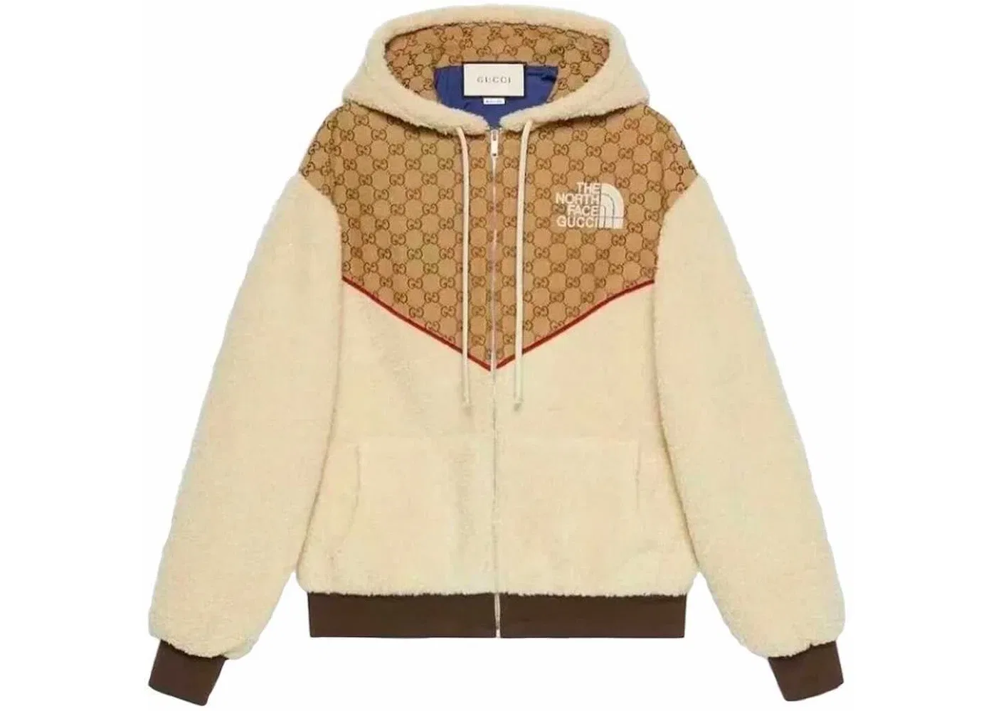 Мужская куртка из GG Canvas Shearling Jacket Gucci, Beige