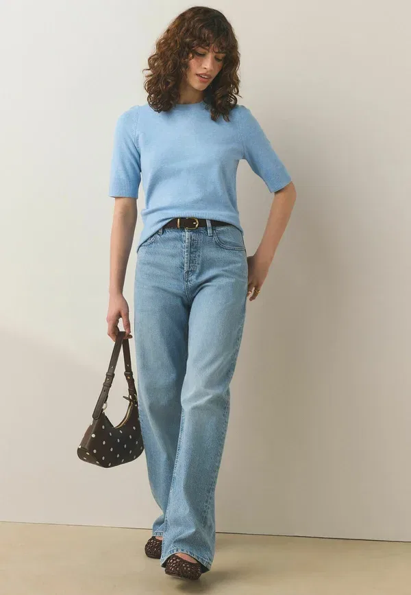 Футболка Regular fit Basic t-shirt Next, синий