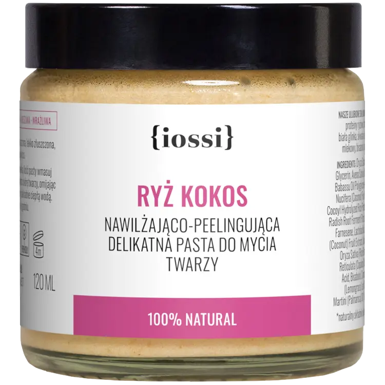 

Iossi Ryż Kokos увлажняющая и пилинговая нежная паста для умывания лица, 120 мл
