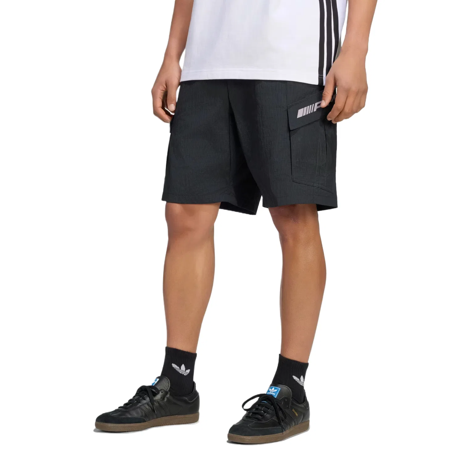 Мужские шорты карго хлопковые Adidas, Black — фото 3