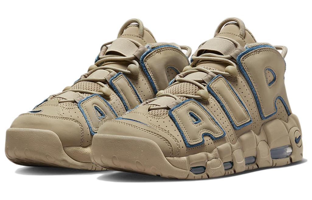 Кроссовки Nike Air More Uptempo 96, бежевый/синий — фото 3