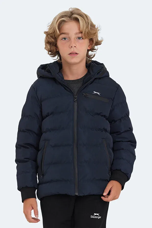 Детское пальто для девочек с капюшоном Slazenger, Navy Blue