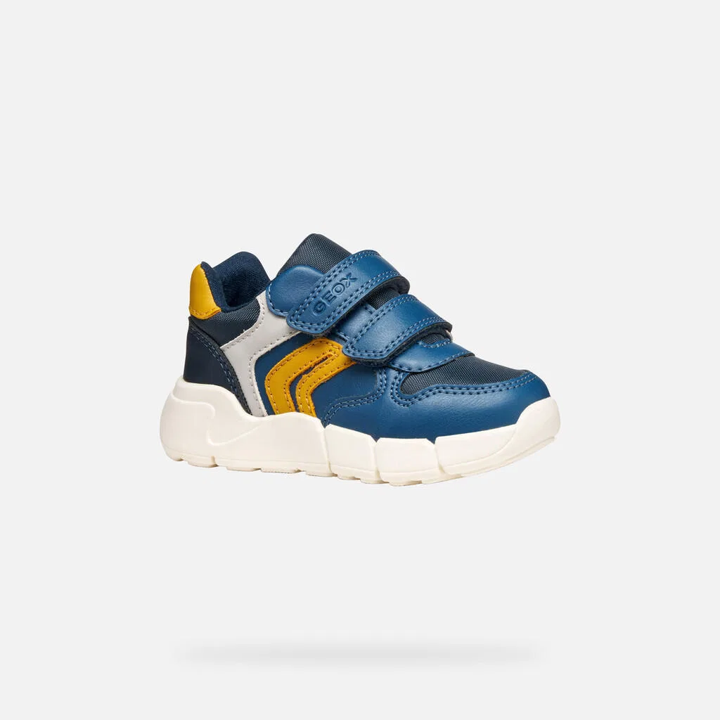 Детские кроссовки с принтом B Flexyper Mini Boy Geox, Blaugrau Ocker — фото 4