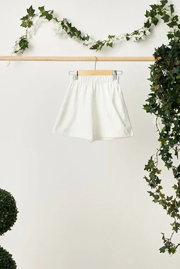 Детские шорты для девочек хлопковые Sportswear Babygiz, White — фото 3