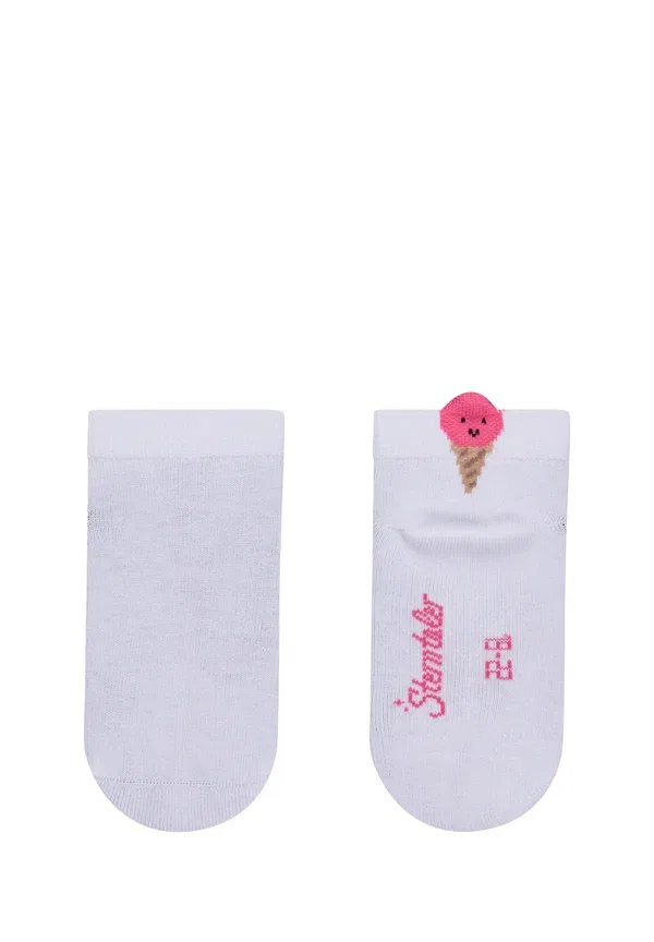 Носки 2-pack с рисунком Еда Sneaker 2er-pack eiswaffel Sterntaler белый — фото 3