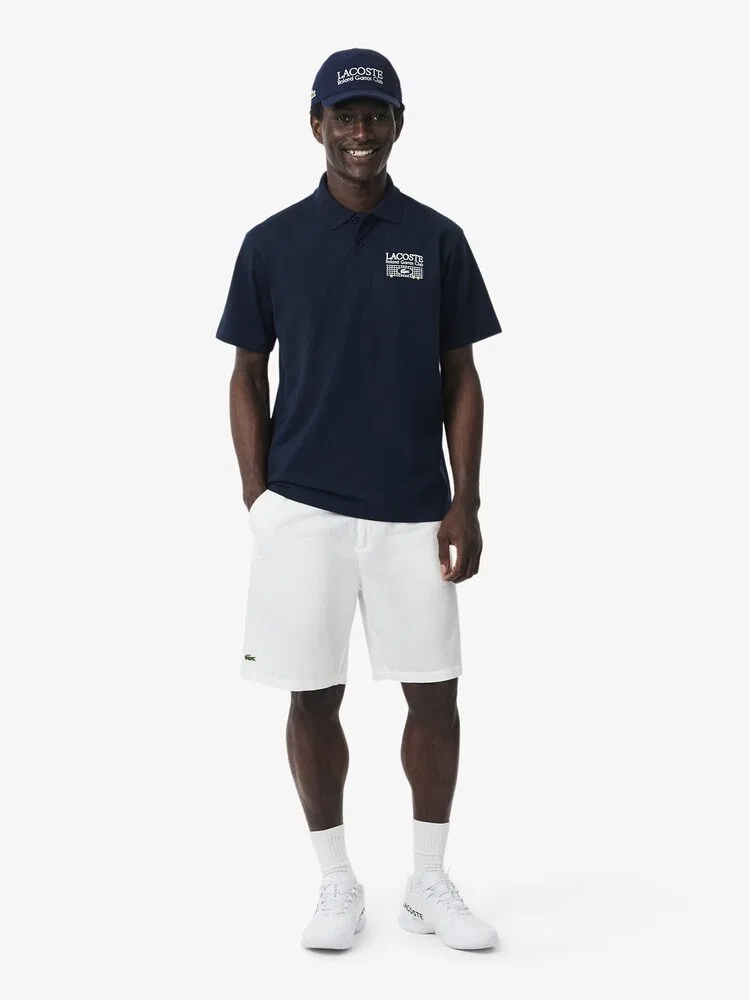 Поло LACOSTE Roland Garros Graphic, Navy — фото 4