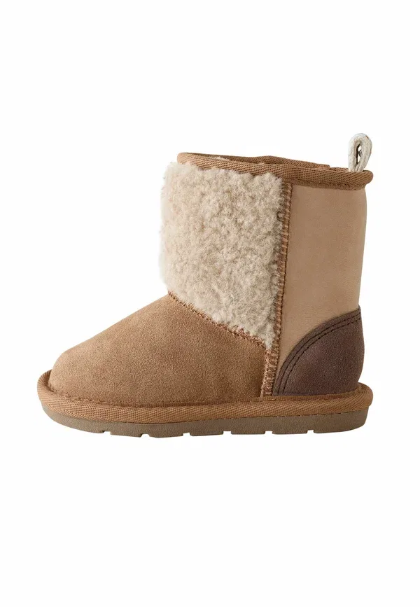 Ботинки из замши Baby shoes Next, brown cream, коричневый