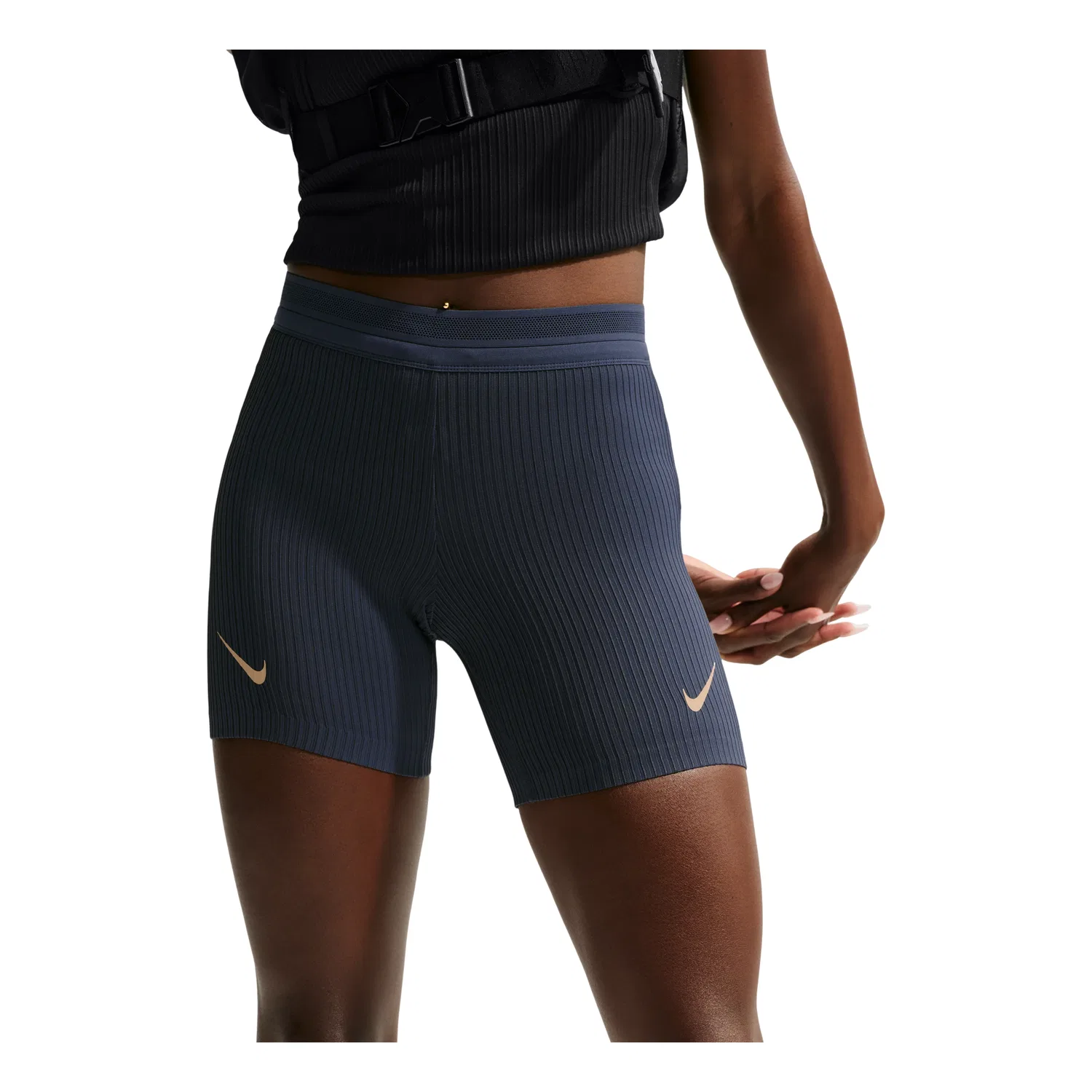Женские шорты Keely Hodgkinson AeroSwift Dri-FIT ADV Tight Shorts 'Thunder Blue Black White Linen' Nike, Thunder Blue/Black/White/Linen