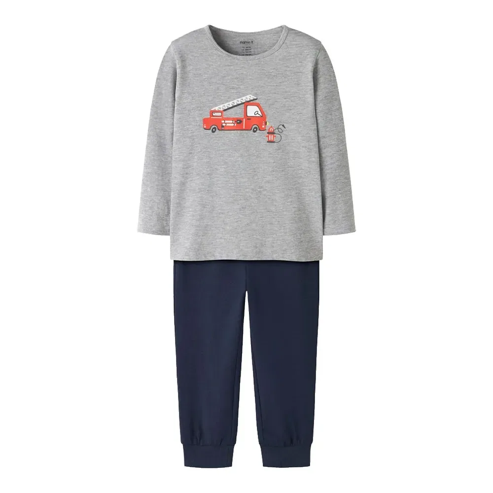 Пижама с длинным рукавом Firetruck Name It, синий