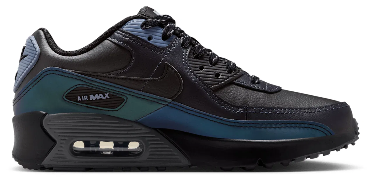 Кроссовки для мальчиков Air Max 90 SE Nike, цвет Black/Black/Dk Smoke Grey