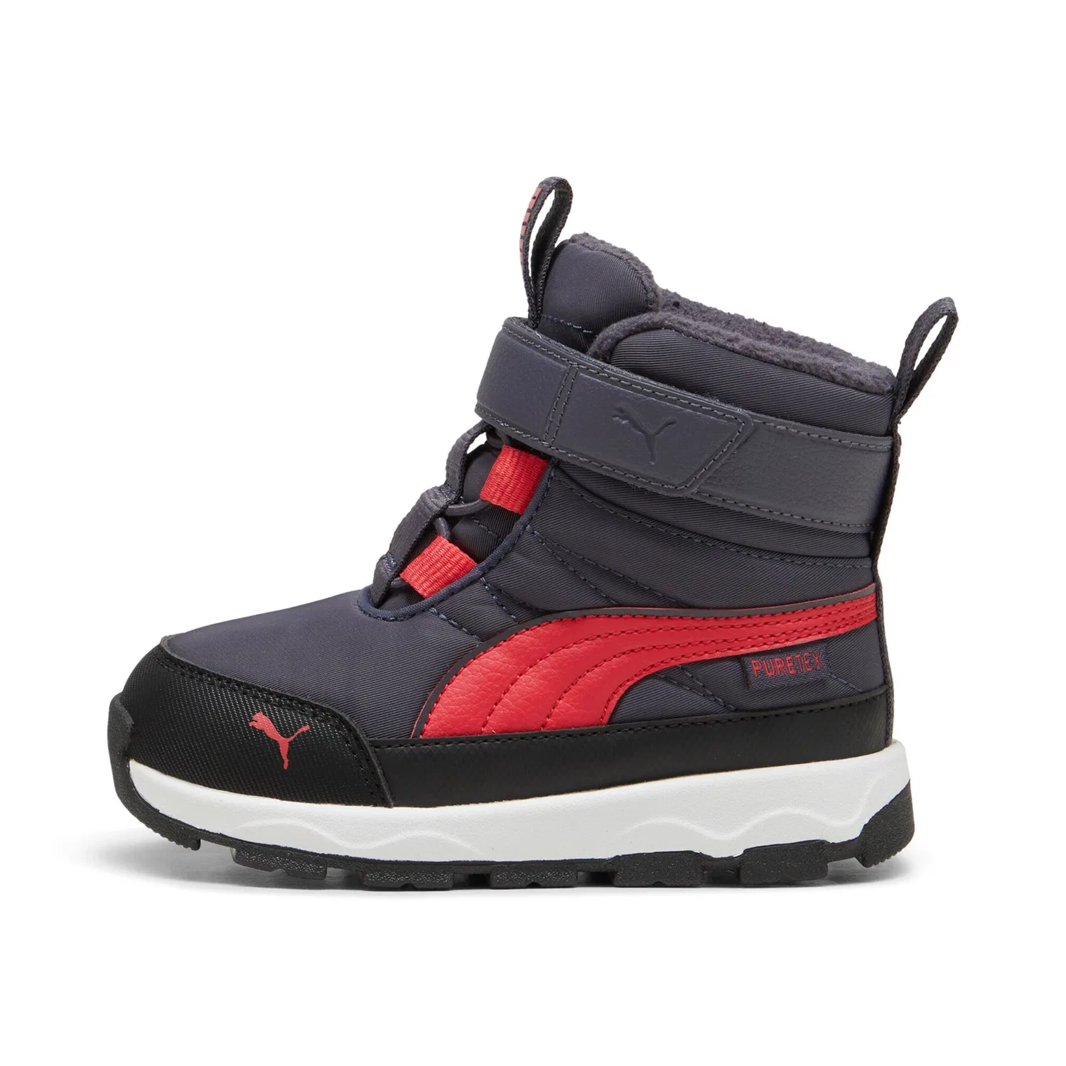 Детские зимние ботинки водонепроницаемые Evolve PUMA, Galactic Gray/Tart Cherry/Black — фото 2