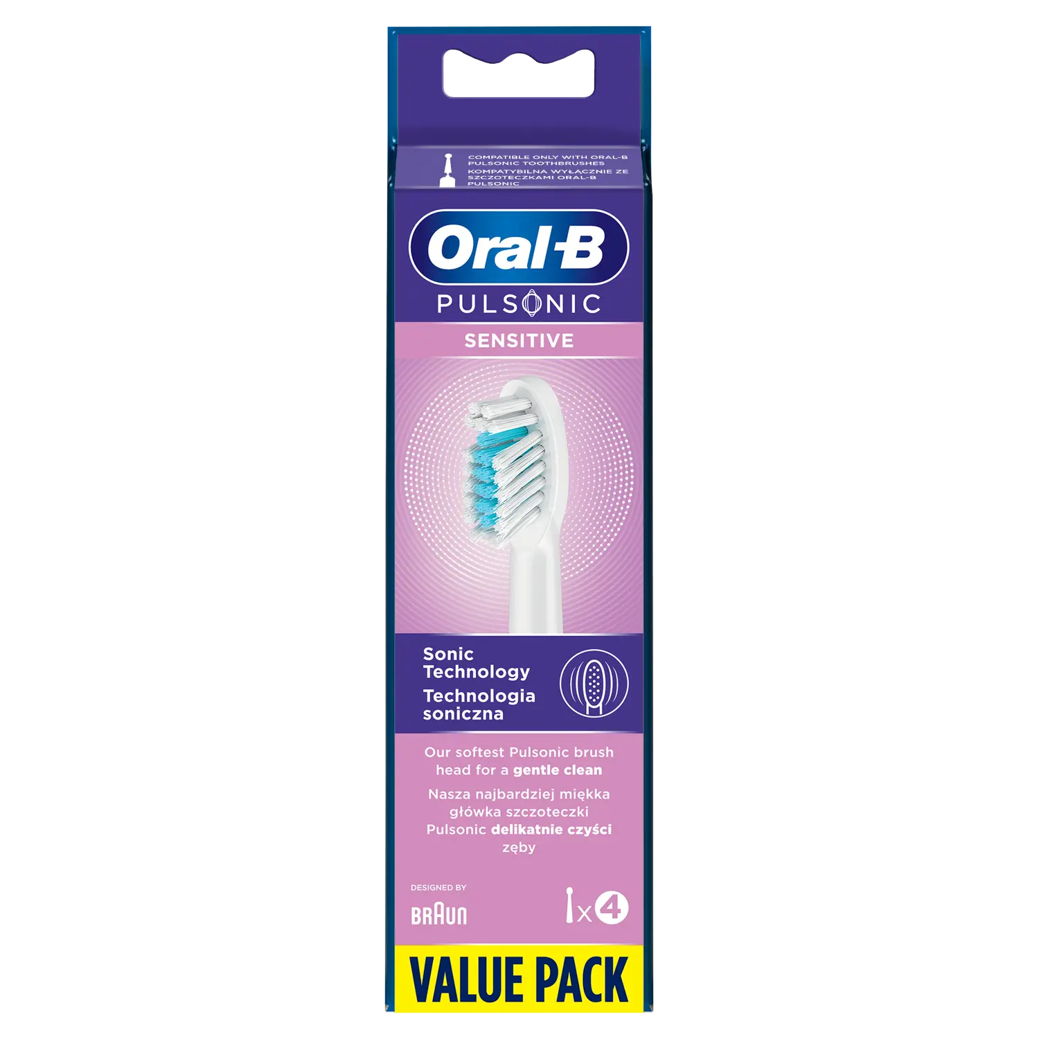 

Oral-B Pulsonic Sensitiv насадки-кисти, 4 шт/1 упаковка