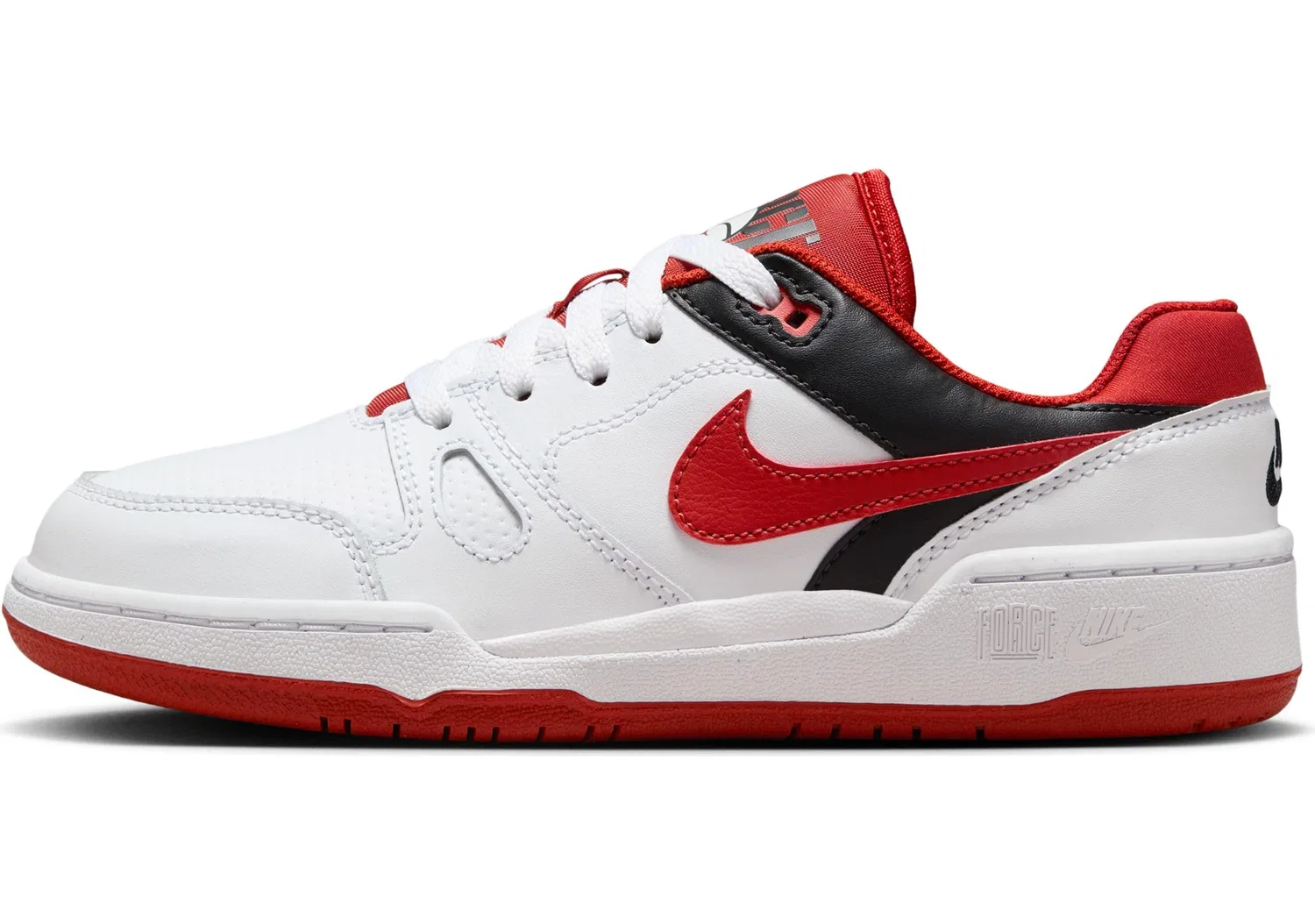 Детские кроссовки для мальчиков с кожаным верхом NIKE Full Force Low Trainer Unisex NIKE, White Mystic Red Black