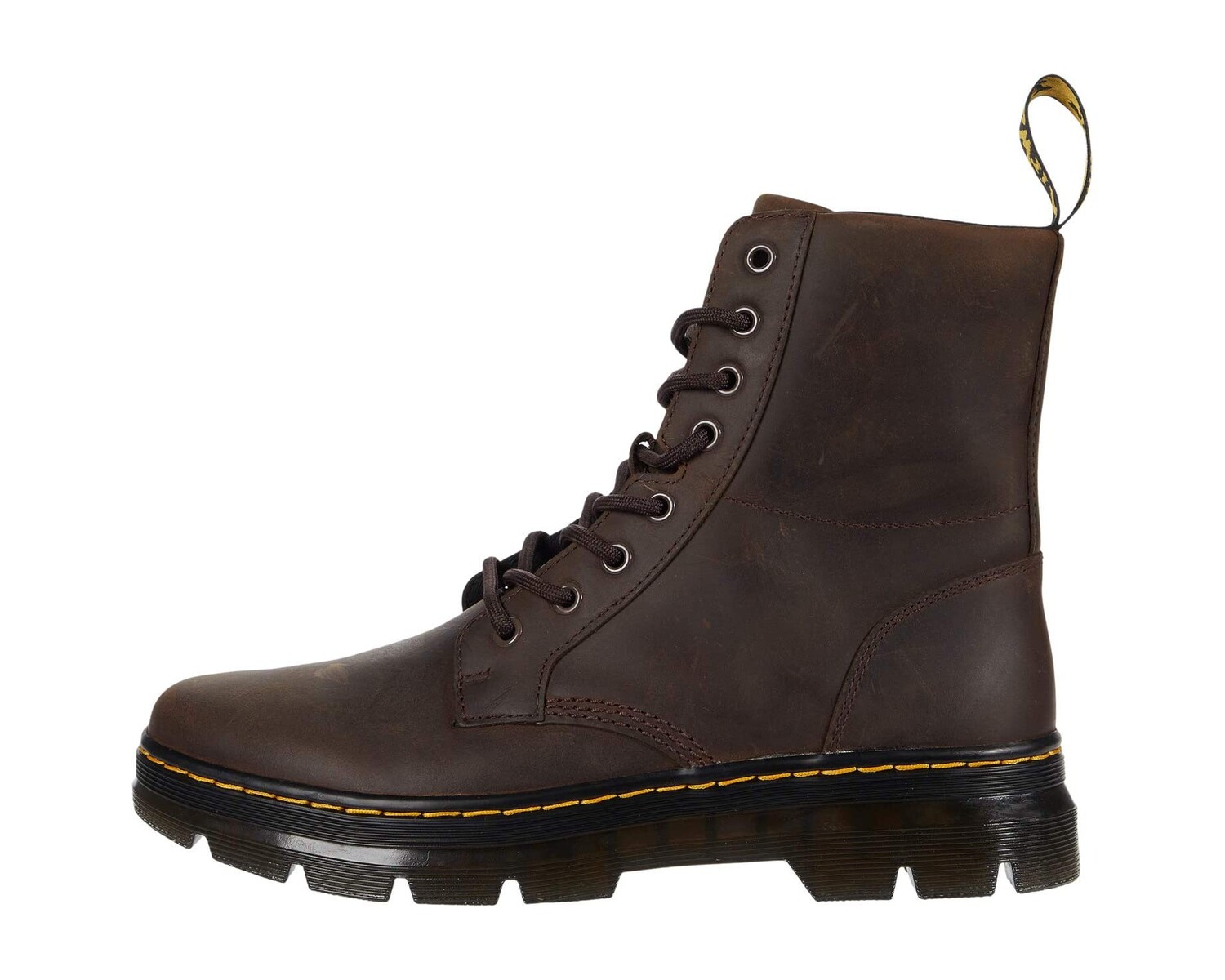 Ботинки мужские Dr. Martens Combs Кожа высокие на шнуровке, коричневый — фото 2