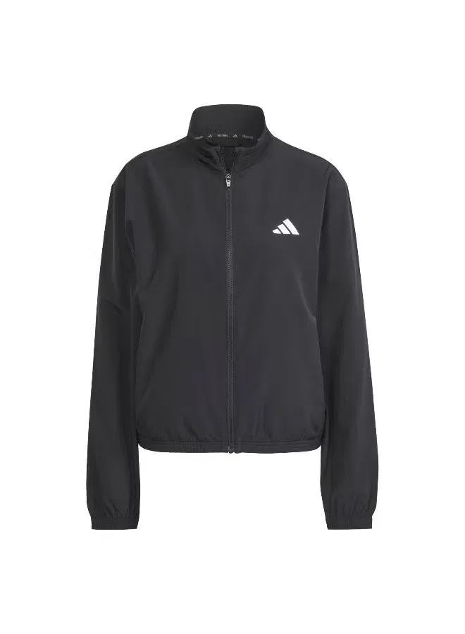 Куртка разминочная с длинным рукавом Workout Essentials 3-Stripes Adidas, черный — фото 2