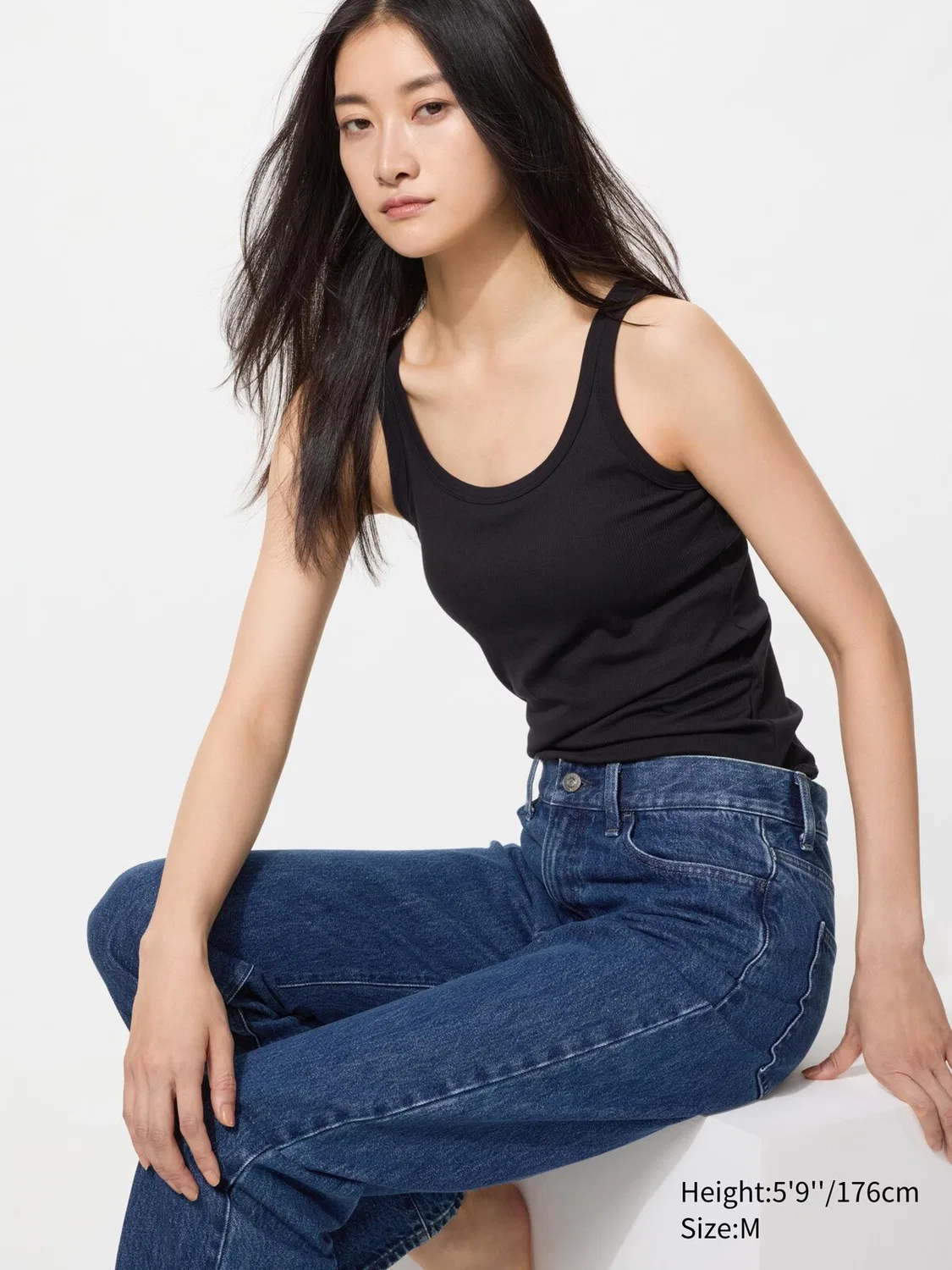 Топ бюстгальтер Airism Uniqlo, базовый, черный