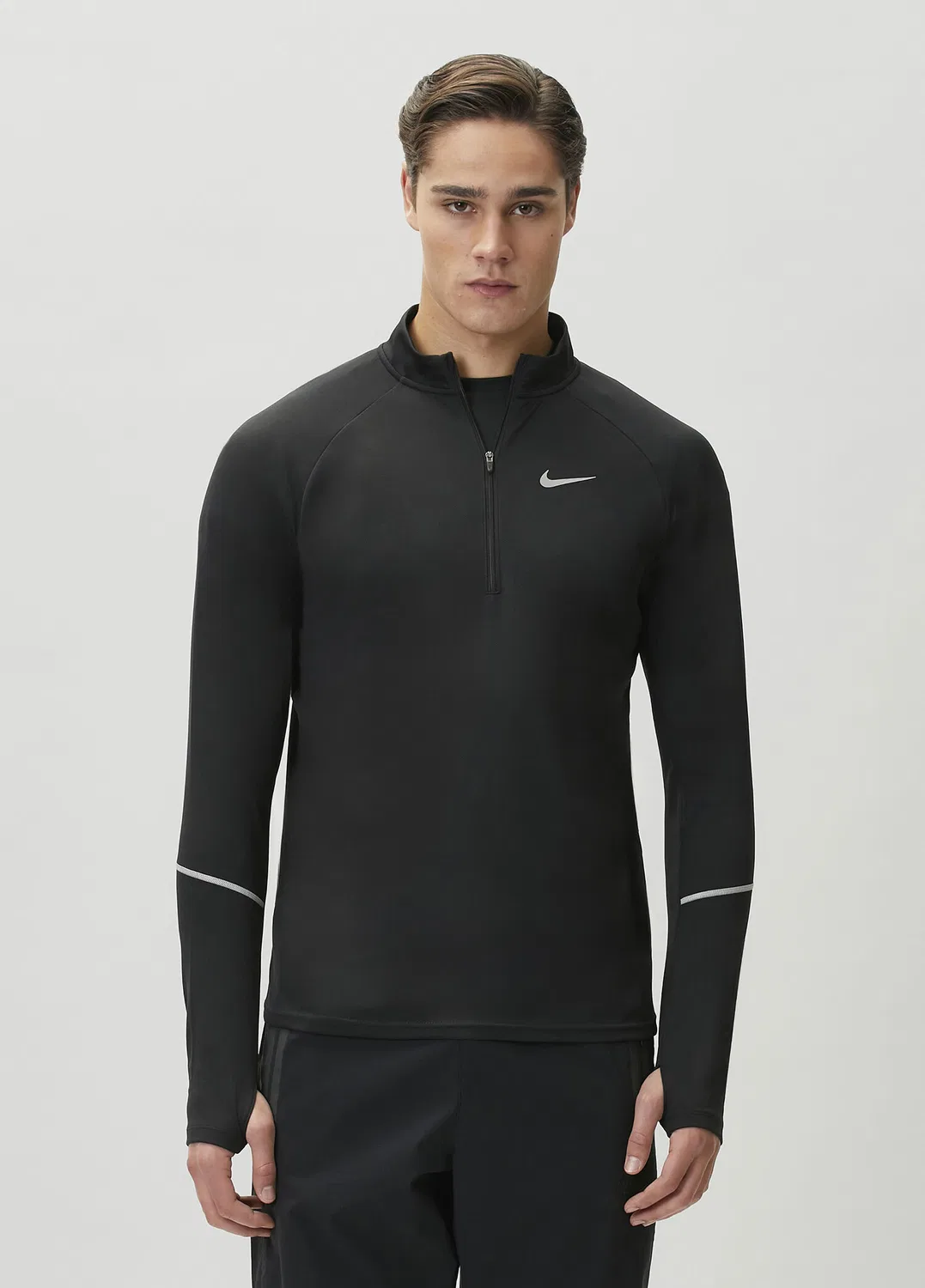 Футболка длинный рукав Nike Miler Dri-FIT, black-grey