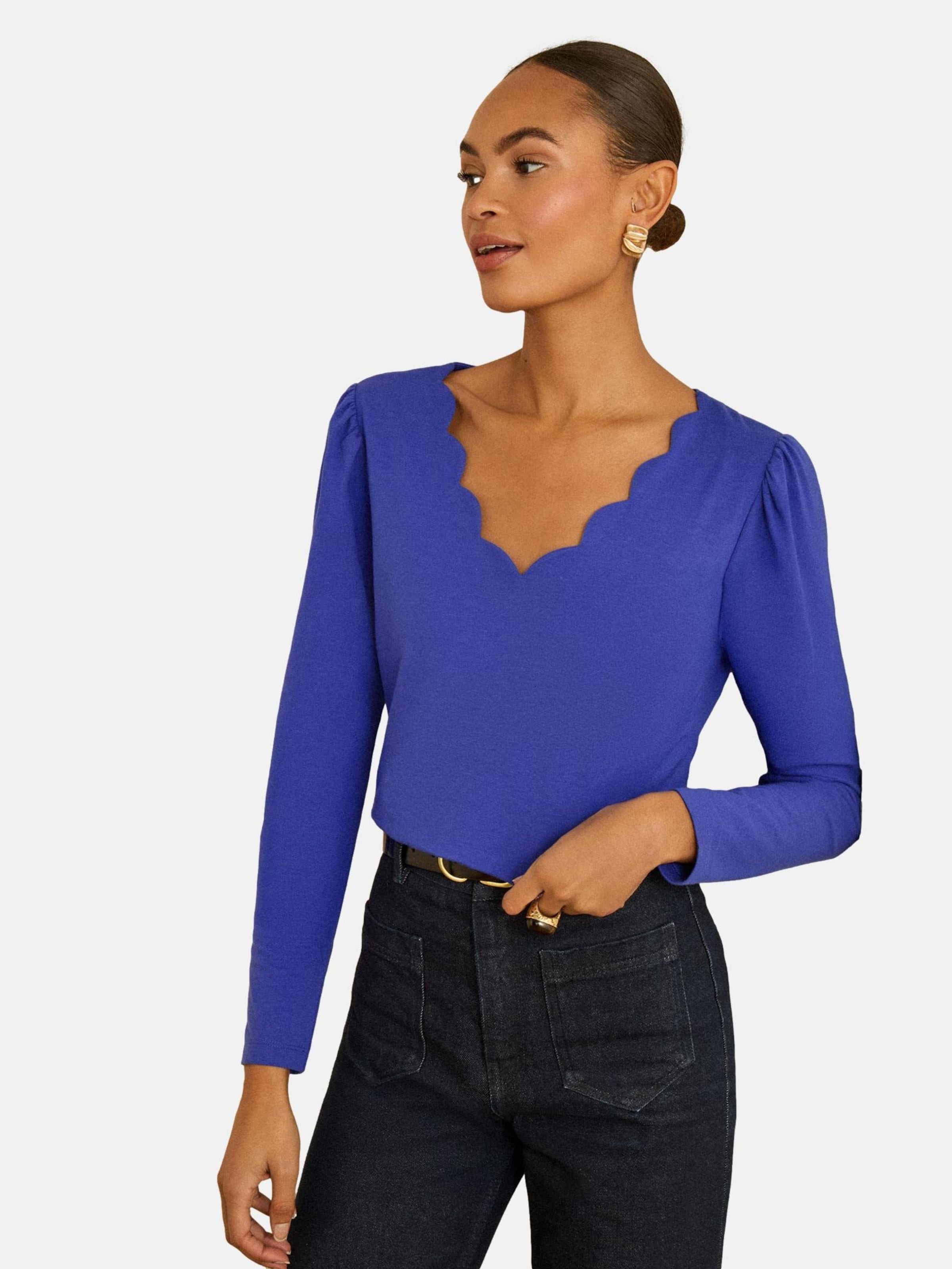 

Love & roses Лонгслив в синем цвете