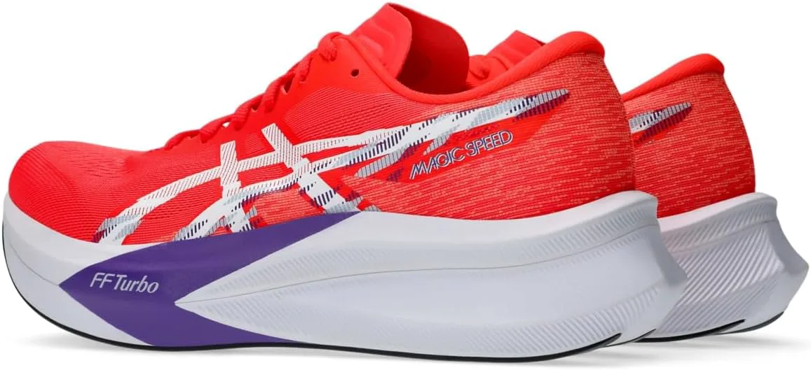 Беговые кроссовки Asics для мужчин Magic Speed 4, красно-белый — фото 3