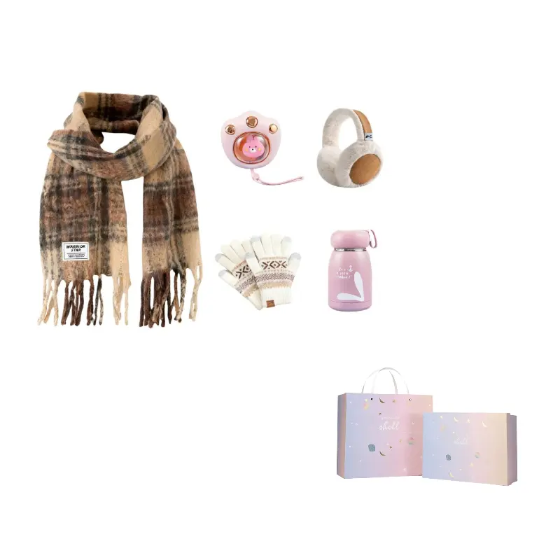 

Шарф из полиэстера Unisex WARRIOR, heartwarming five-piece set[scarf+glove+earmuff+insulated cup+hand warmer]