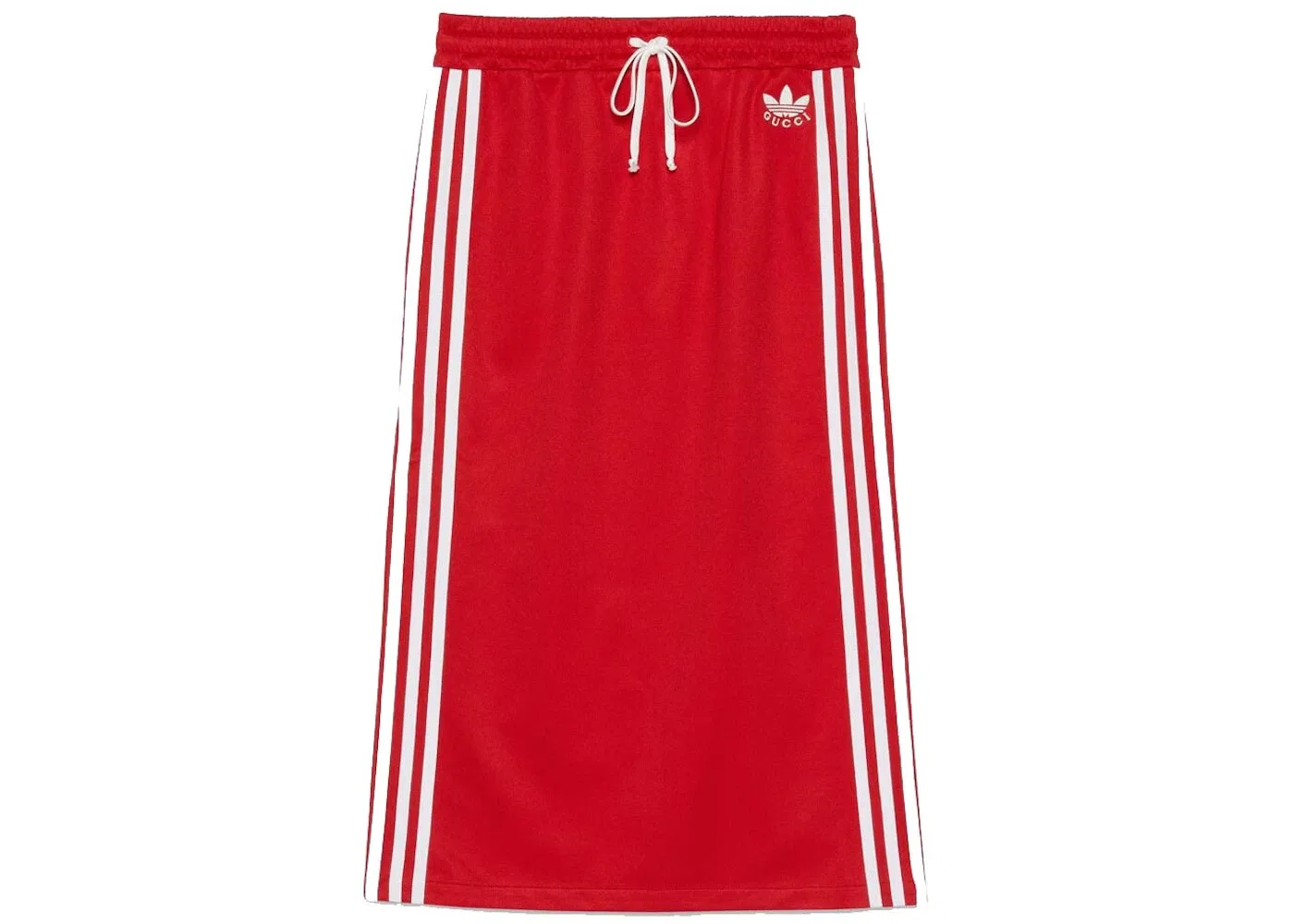 Женская юбка из хлопкового джерси Gucci x Adidas, Bright Red