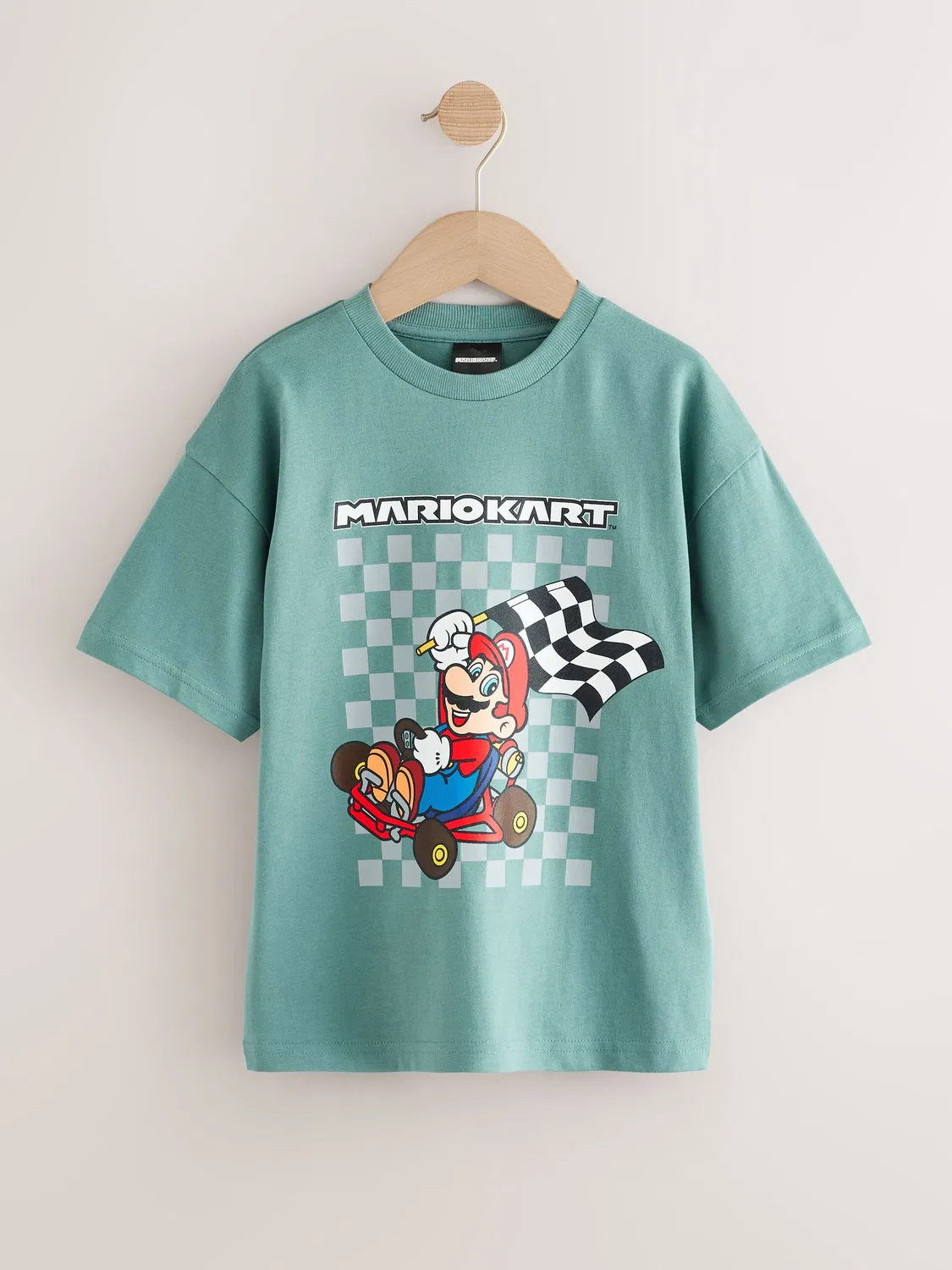 Футболка с принтом Mario, Mid Blue Next