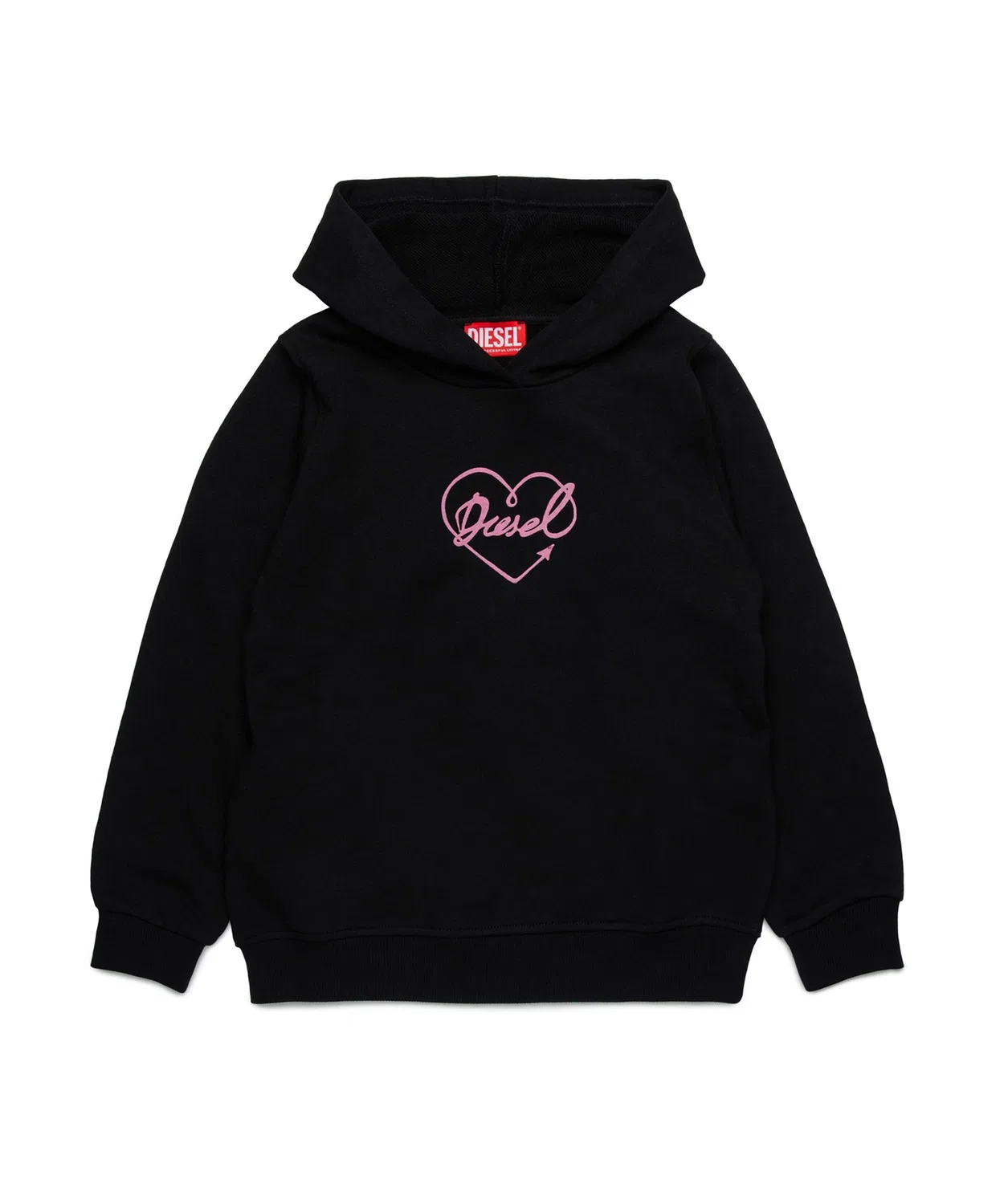 Детский свитшот с длинным рукавомс брендовым логотипом DIESEL KIDS, Black