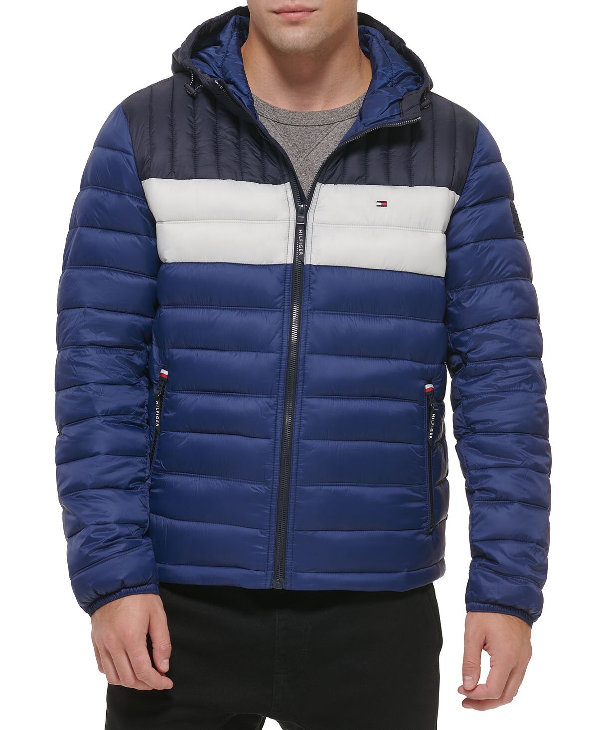 

Мужская стеганая куртка-пуховик с цветными блоками и капюшоном Tommy Hilfiger, мульти, Синий, Мужская стеганая куртка-пуховик с цветными блоками и капюшоном Tommy Hilfiger, мульти