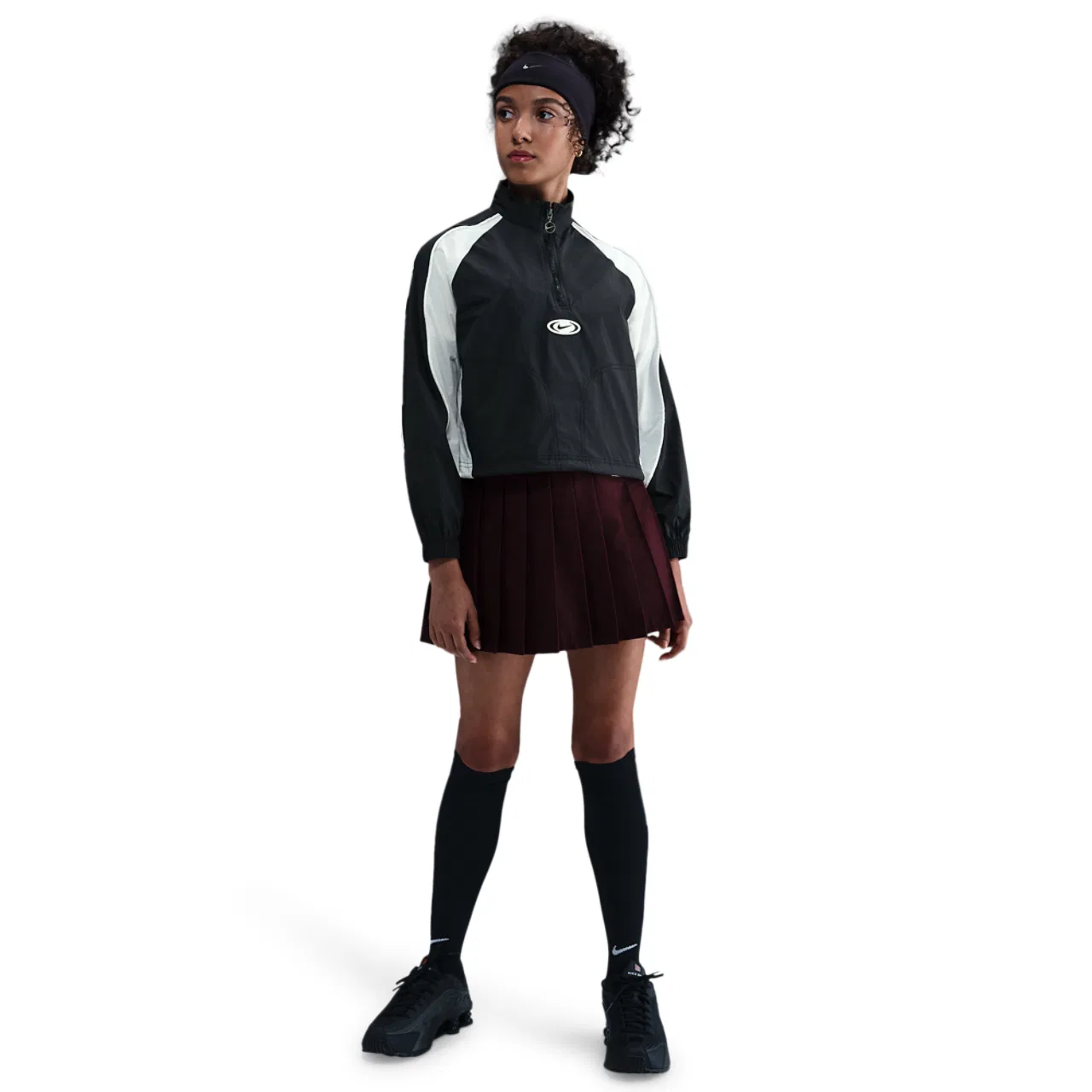 Куртка спортивная для девочек NSW Track Jacket GX Nike, цвет White/White/Black — фото 4