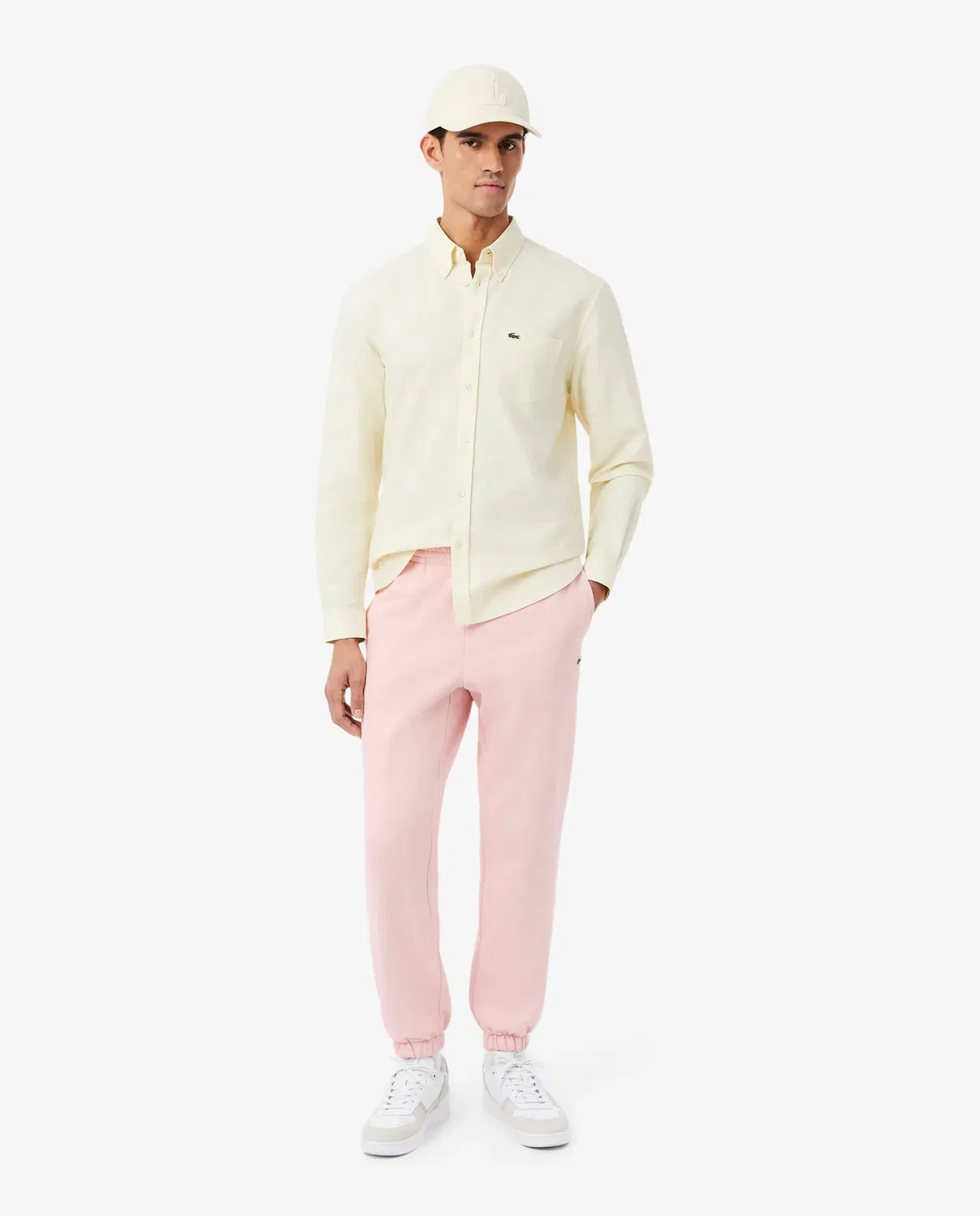 Мужские спортивные штаны из футера с принтом Lacoste, Rosa