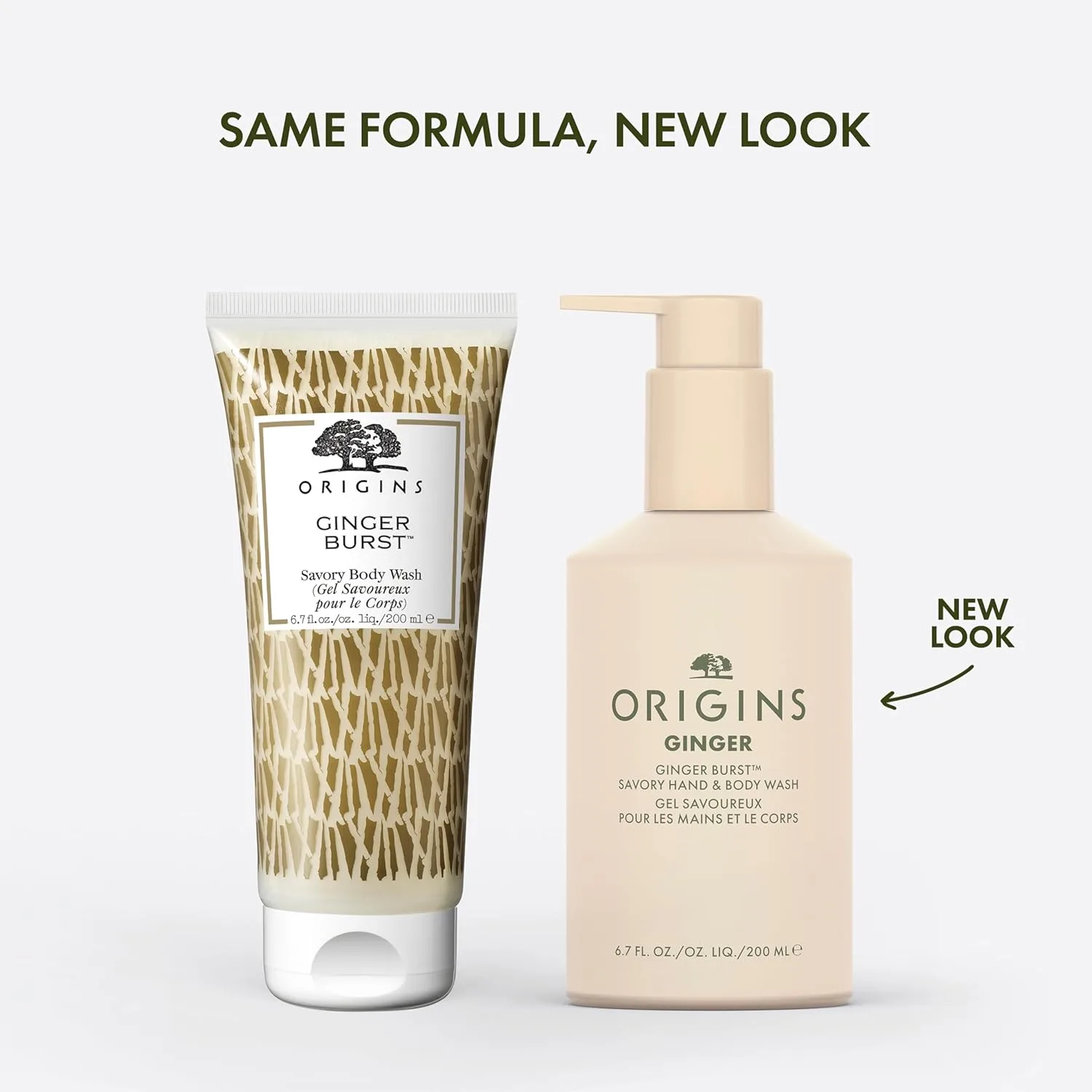 Гель для душа Origins Ginger Burst Savory для рук и тела | Пенится и очищает | С имбирем, 170 мл, Off White — фото 2