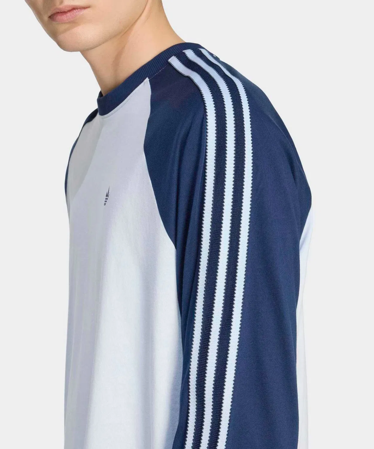 Мужская футболка с длинным рукавомсвободного кроя Adidas Originals, Blue — фото 4