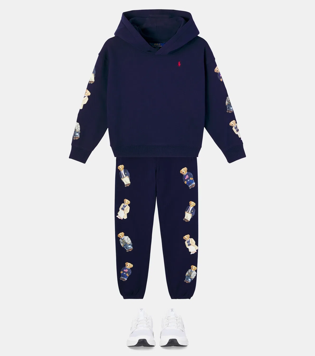 Худи с капюшоном из флиса с принтом Polo Ralph Lauren Kids, синий — фото 2