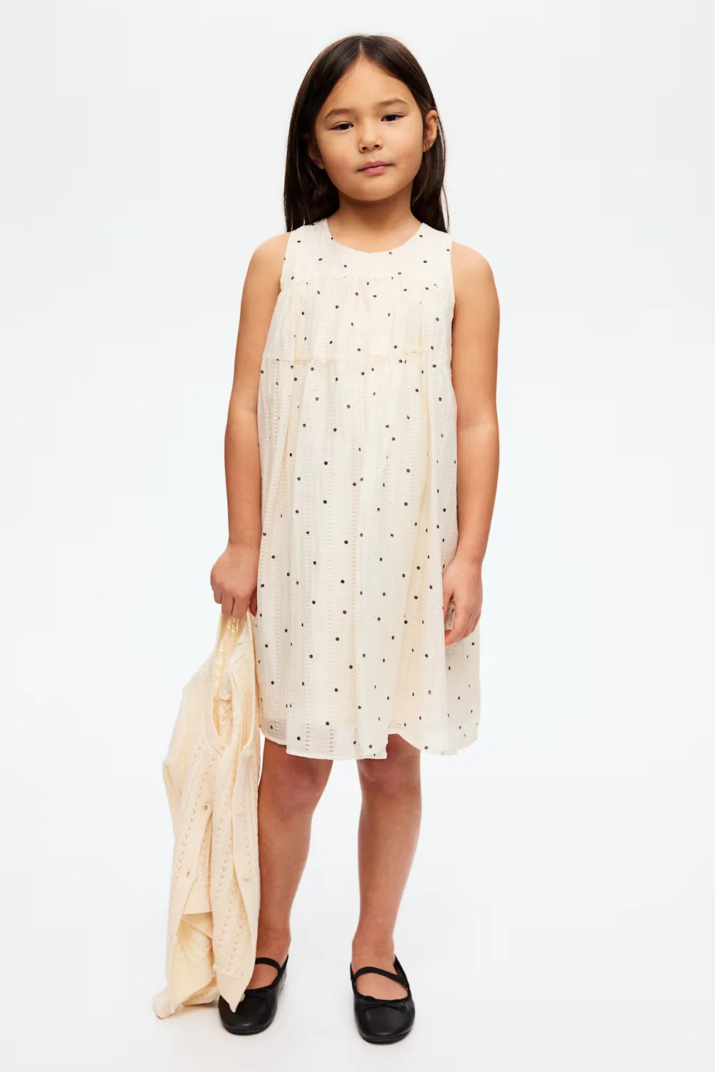 Платье А-силуэта H&M, Hellbeige/Gepunktet — фото 3