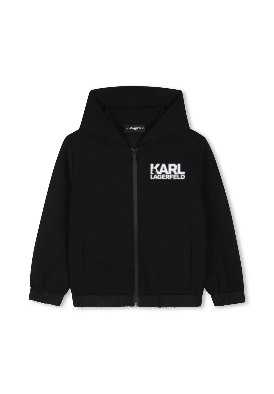 Кардиган с капюшоном унисекс - толстовка на молнии Karl Lagerfeld Kids, Black
