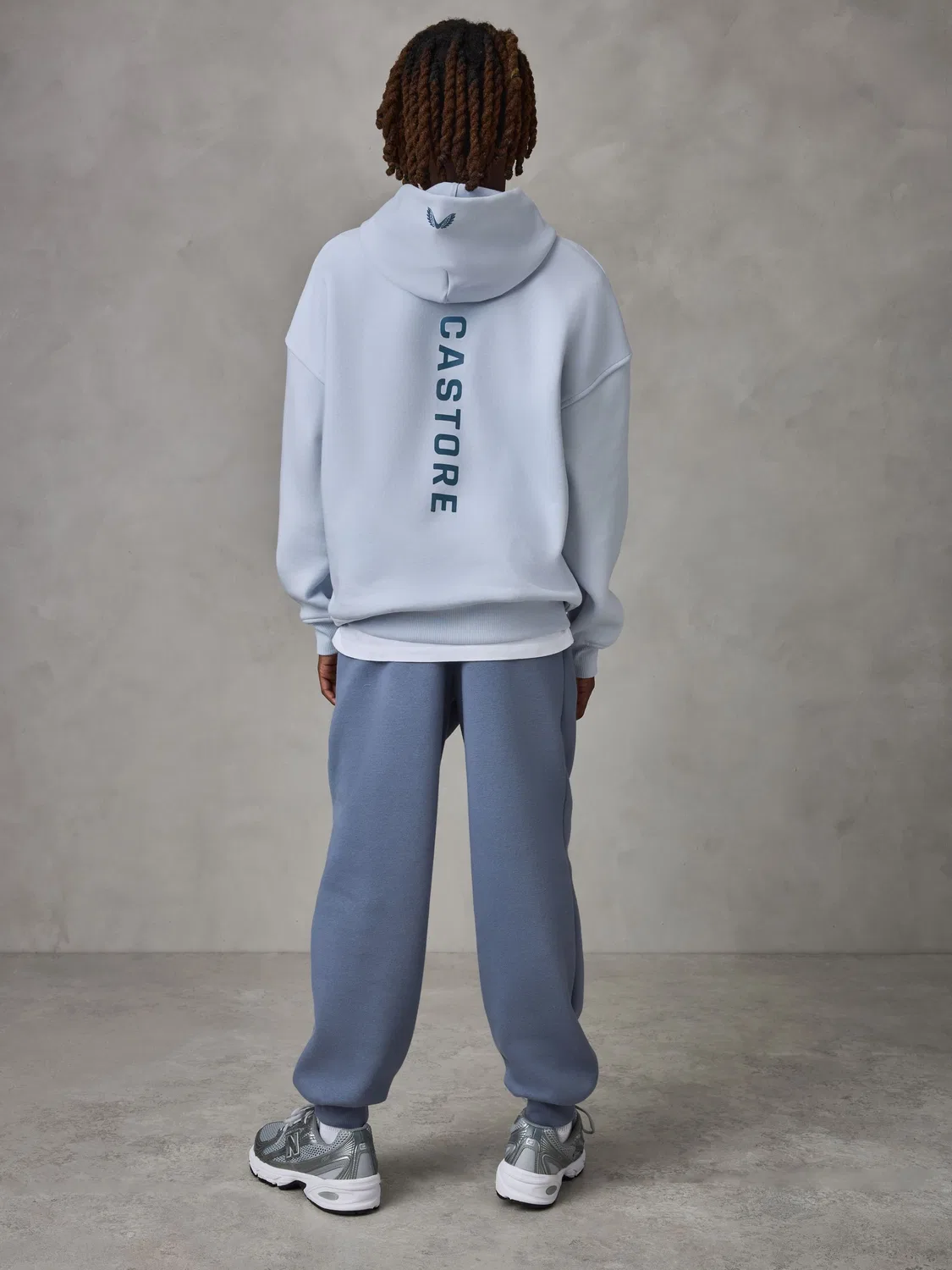 Спортивный костюм Oversized Hoodie and Joggers Set Castore, синий и серый — фото 2