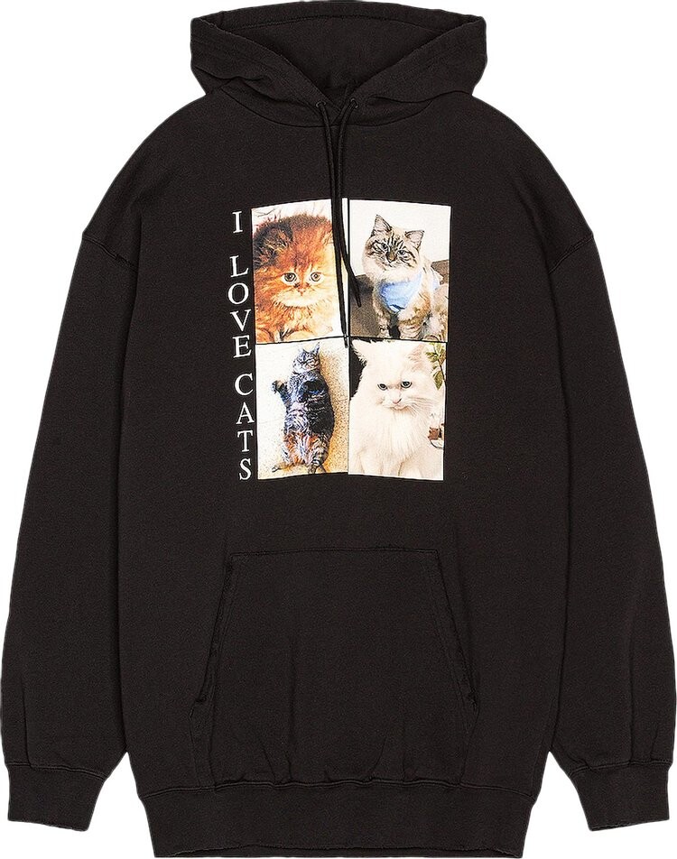 

Худи Balenciaga I Love Cats Hoodie 'Black', черный