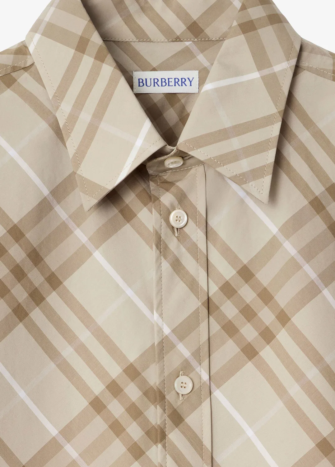 Рубашка Burberry Robert, кремовая — фото 4