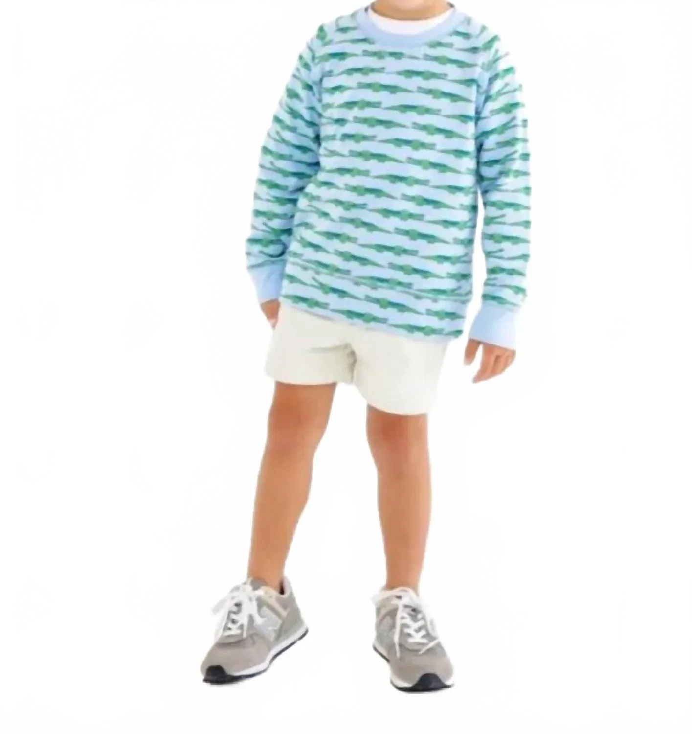 Детский пуловер с принтом Cassidy Comfy Crewneck Top In See Ya Later Alligator The Beaufort Bonnet Company