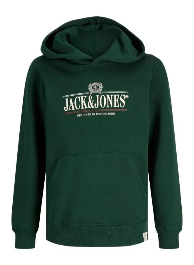 Свитшот с принтом Youth graphic box Jack & Jones Junior, зеленый