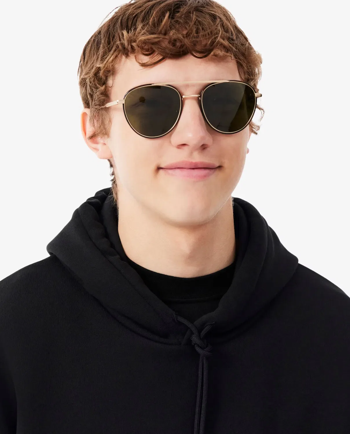Мужская худи Lacoste с капюшоном из футера, Negro — фото 3